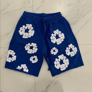 Denim Tears Blue Shorts The Cotton Wreath Flared Mens Size Large